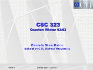 CSC 323 Quarter: Winter