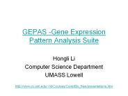 GEPAS -Gene Expression Pattern Analysis Suite