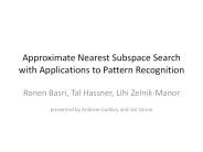 Approximate Nearest Subspace Search with Applications to Pattern Recognition