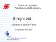 Strojni vid PowerPoint PPT Presentation