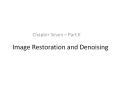 Image Restoration and Denoising PowerPoint PPT Presentation