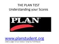 THE PLAN TEST Understanding your Scores PowerPoint PPT Presentation