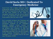 David Soria MD | Dedicated To Emergency Medicine