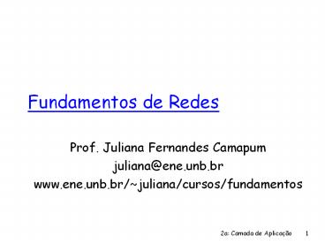 Fundamentos de Redes