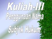 Penggunaan Nama