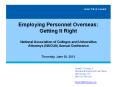 2013 Annual Conference: Employing Personnel Overseas: Getting It Right PowerPoint PPT Presentation