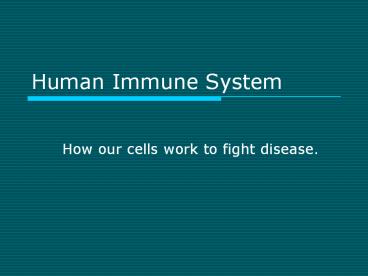 PPT – Human Immune System PowerPoint presentation | free to view - id ...
