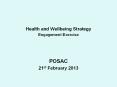 Health and Wellbeing Strategy Engagement Exercise PowerPoint PPT Presentation