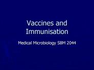 Vaccines and Immunisation