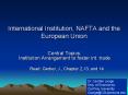 International Institution, NAFTA and the European Union PowerPoint PPT Presentation