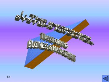 1. ORGANIZATIONAL FOUNDATIONS OF INFORMATION SYSTEMS