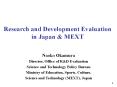 Research and Development Evaluation in Japan PowerPoint PPT Presentation