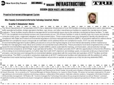 Weston Corporate Overview Updated 03-27-08