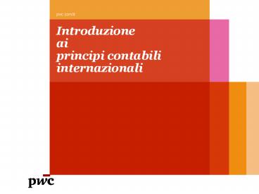 Introduzione ai principi contabili internazionali