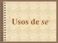 Usos de se PowerPoint PPT Presentation