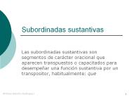 Subordinadas sustantivas