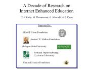 A Decade of Research on Internet Enhanced Education