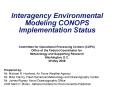 Interagency Environmental Modeling CONOPS Implementation Status PowerPoint PPT Presentation