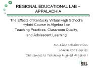 REGIONAL EDUCATIONAL LAB ~ APPALACHIA