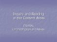 Inquiry and Reading in the Content Areas PowerPoint PPT Presentation