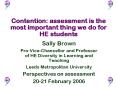 Contention: assessment is the most important thing we do for HE students PowerPoint PPT Presentation