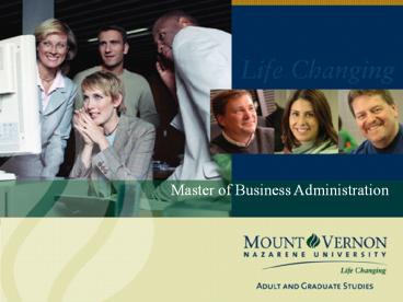 Master of Business Administration