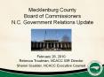 Mecklenburg County Board of Commissioners N.C. Government Relations Update PowerPoint PPT Presentation