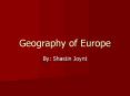 Geography of Europe PowerPoint PPT Presentation
