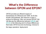 What’s the Difference between GPON and EPON？