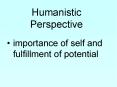 Humanistic Perspective PowerPoint PPT Presentation