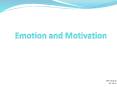 Emotion and Motivation PowerPoint PPT Presentation