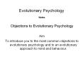 Evolutionary Psychology PowerPoint PPT Presentation