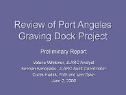 Review of Port Angeles Graving Dock Project