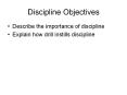 Discipline Objectives PowerPoint PPT Presentation