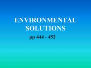 ENVIRONMENTAL SOLUTIONS