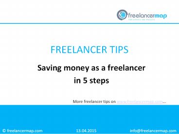 Saving Money as a Freelancer in 5 Steps