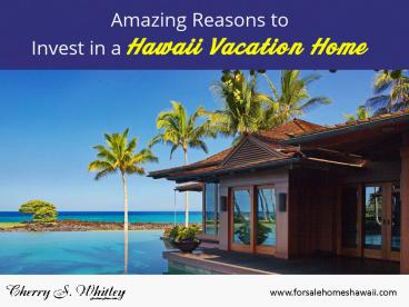 Real Estate Agent and Consultant in Hawaii