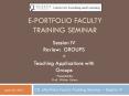 E-Portfolio Faculty Training Seminar PowerPoint PPT Presentation