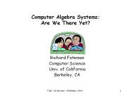Computer Algebra Systems: Are We There Yet?