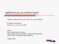 Leading the way on uncertain tracks? Challenges and possibilities for the early years profession PowerPoint PPT Presentation