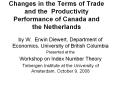 Changes in the Terms of Trade and the Productivity Performance of Canada and the Netherlands PowerPoint PPT Presentation