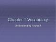 Chapter 1 Vocabulary PowerPoint PPT Presentation