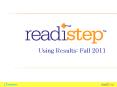 Using Results: Fall 2011 PowerPoint PPT Presentation