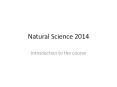 Natural Science 2014 PowerPoint PPT Presentation