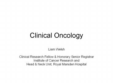 Clinical Oncology