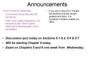 Announcements