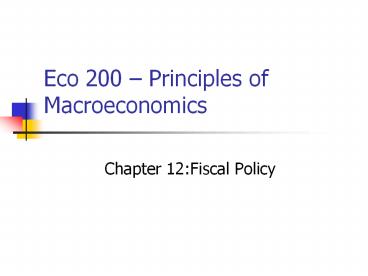 Eco 200 