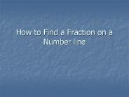 How to Find a Fraction on a Number line