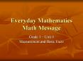 Everyday Mathematics Math Message PowerPoint PPT Presentation