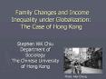 Family Changes and Income Inequality under Globalization: The Case of Hong Kong PowerPoint PPT Presentation